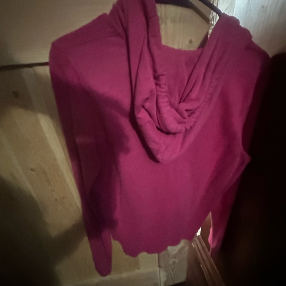 Hollister sweat hoodie jacket hot pink in EXCELLENT like new Sz Large